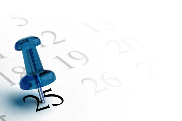 Establecer una fecha, agenda y thumbtack — Foto de Stock