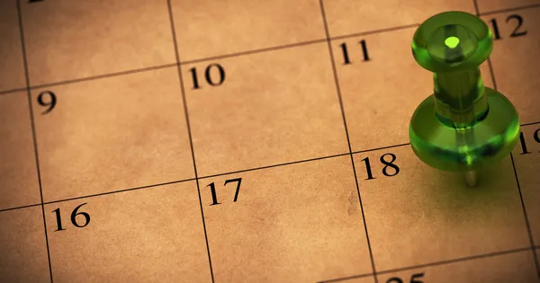 Agendar, marcar um calendário. Memorando do evento — Fotografia de Stock