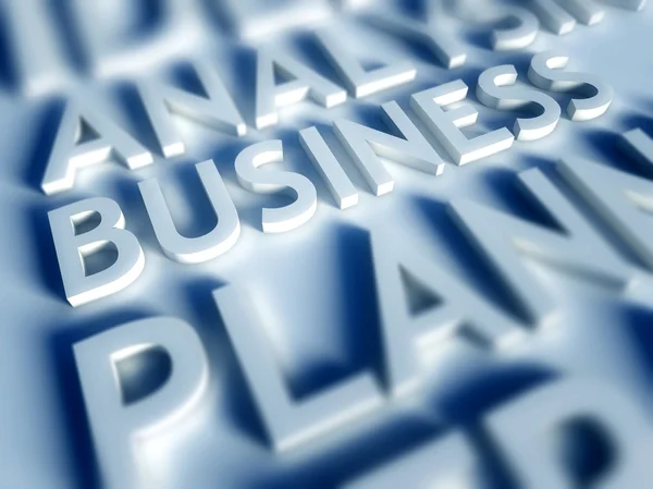 Tableau texte 3d Business et business — Photo