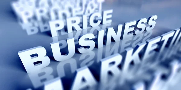 3D Business Texttabelle und Business — Stockfoto