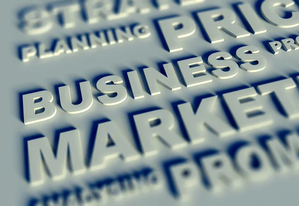 Tableau texte 3d Business et business — Photo