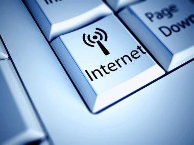 klavye ve Internet düğmesi, net kavramı