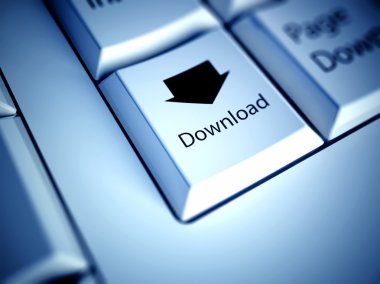 klavye ve download butonuna, Internet kavramı