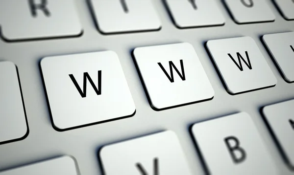Www のボタン、インターネットの概念を持つキーボード — ストック写真
