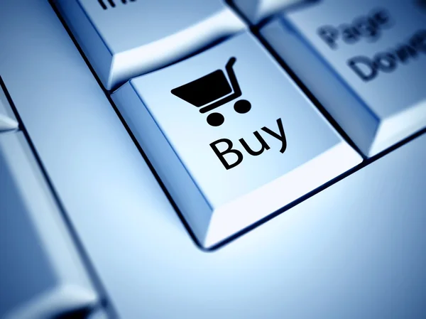 Клавиатура и кнопка "Купить", концепция Интернета — стоковое фото