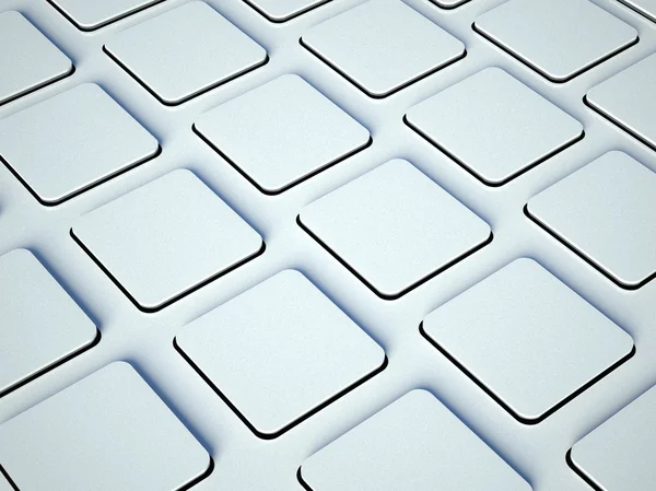 Botones blancos en blanco en el teclado del ordenador — Foto de Stock