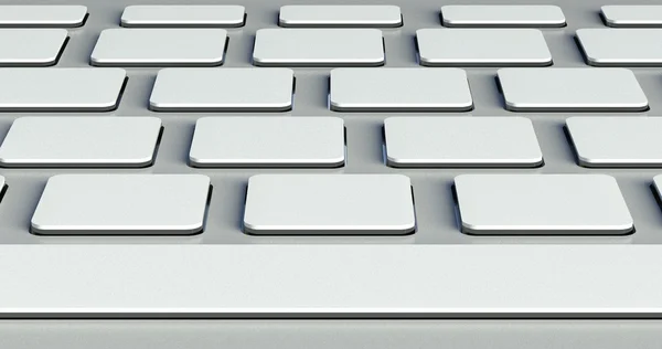 Botões brancos em branco no teclado do computador — Fotografia de Stock