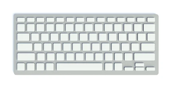 Białe puste przyciski na klawiaturze komputera — Zdjęcie stockowe