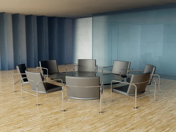 Konferenztisch und Stühle, moderne Besprechung — Stockfoto