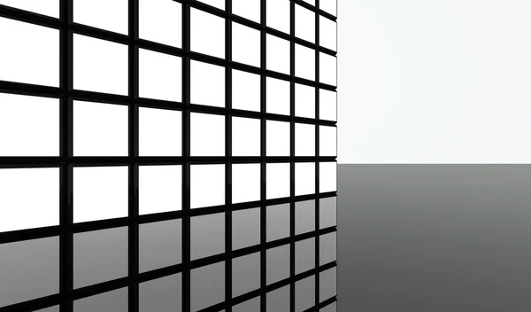 Videowand mit weißem Bildschirm — Stockfoto
