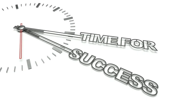 Başarı, iş kavramı kelime zamanla saat — Stok fotoğraf