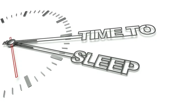 Orologio con le parole Tempo di dormire, concetto di riposo — Foto Stock