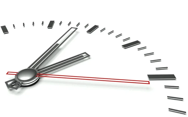 Concept of minimalist clock on white background — Stock Photo, Image