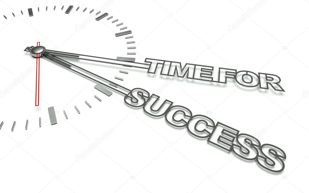 Clock with words Time for success, concept of business