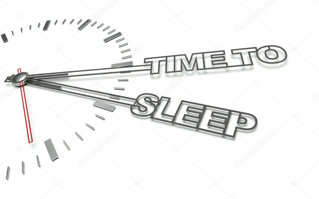 Clock with words Time to sleep, concept of rest
