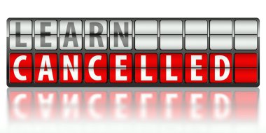 Learn concept, cancelled clipart