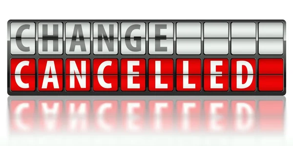 Business concept of change, cancelled — Stock Photo, Image