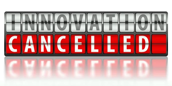 Business concept of innovation, cancelled — Stock Photo, Image