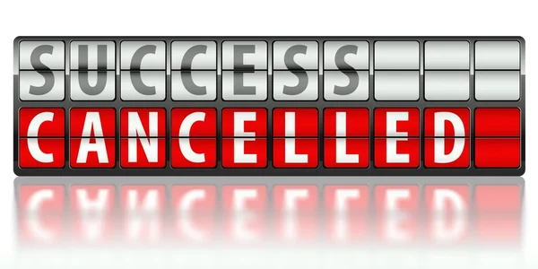 Business concept of success, cancelled — Stock Photo, Image