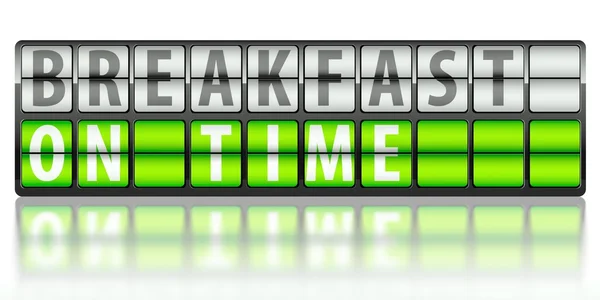 Comer conceito de café da manhã, a tempo — Fotografia de Stock