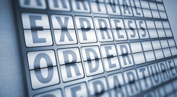 Express orderinformation visas ombord — Stockfoto