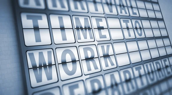Time to work information on display board — Stock Photo, Image