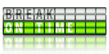 Break time concept, on time clipart