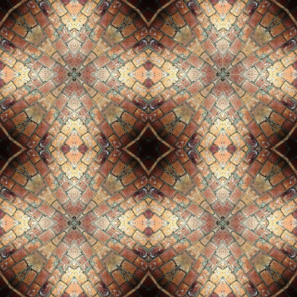Seamless brick pattern, aged floor tiles — Stock Photo, Image