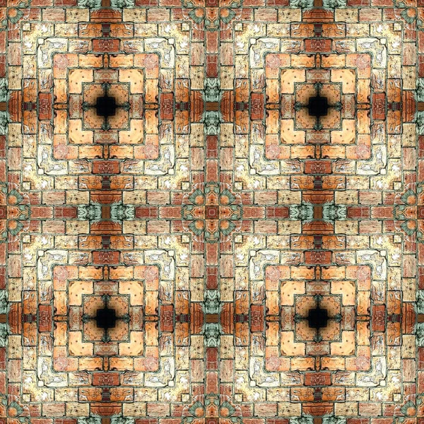 シームレスなレンガ パターン、高齢者の床のタイル — ストック写真