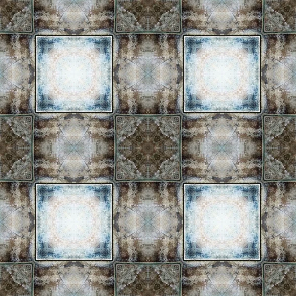Seamless ceramic pattern, aged floor tiles — Stock Photo, Image
