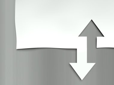 Arrows up and down, concept of differences clipart