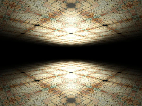 Podlaha a strop z texturu pozadí cihly — Stock fotografie