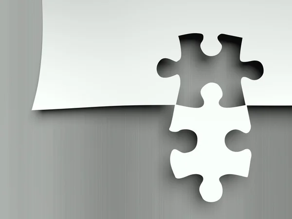 Egyezési puzzle-darabokat, metafora kiegészítése — Stock Fotó