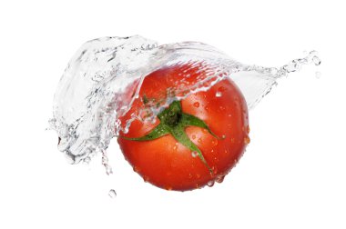 Red tomato splash clipart