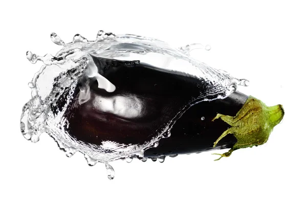 Patlıcan splash — Stok fotoğraf