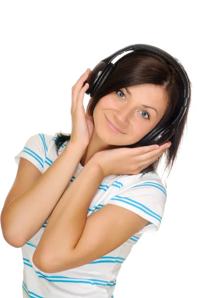 stock image Girl with headphones