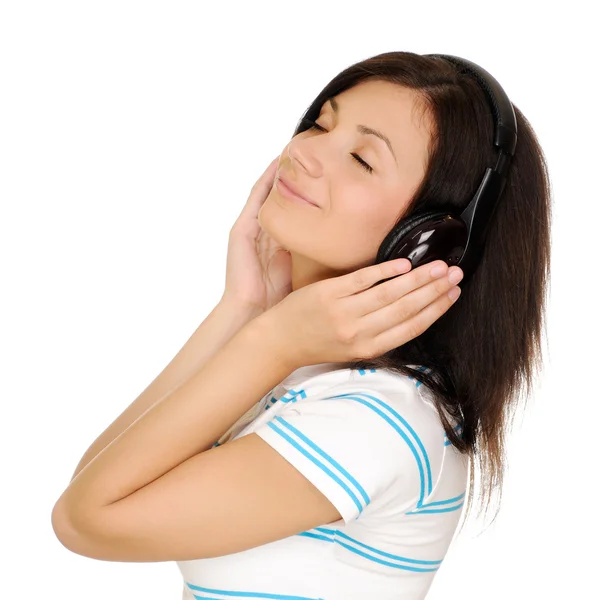 stock image Girl with headphones