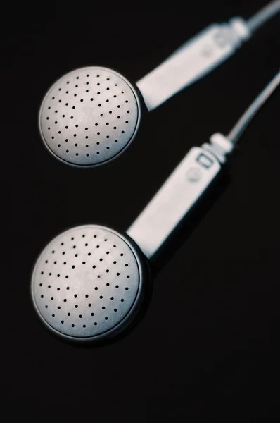 Black earphones — Stock Photo, Image