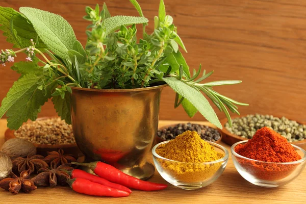 Herbs and spices — Stock Photo, Image