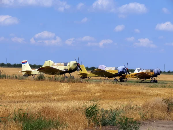 Airplanes at land — Stock Photo, Image