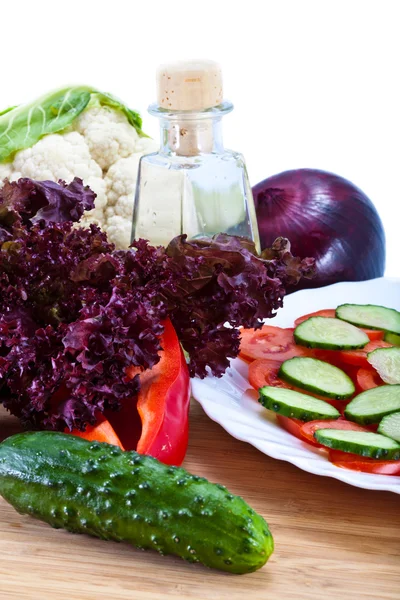 Produtos hortícolas de salada fresca — Fotografia de Stock