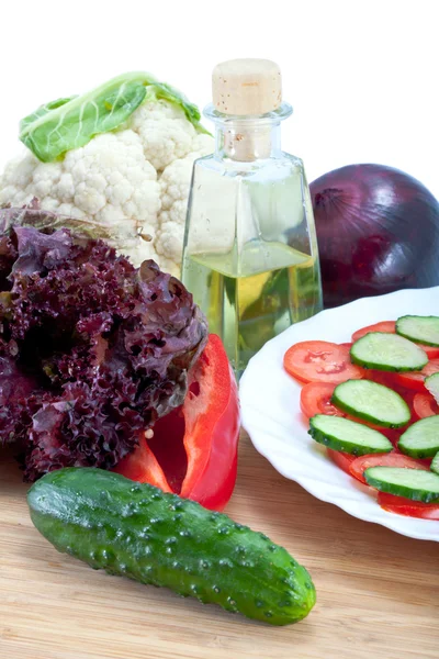 Produtos hortícolas de salada fresca — Fotografia de Stock