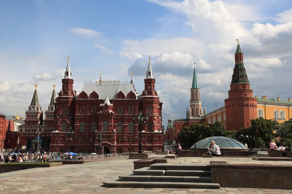 Historisk museum på Den røde plass i Moskva – stockfoto