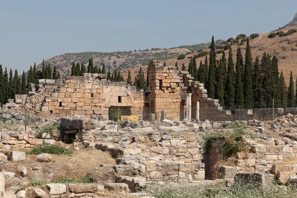 Ősi romok Hierapolis. Törökország — Stock Fotó