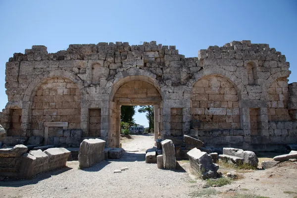Antické ruiny perge Turecko — Stock fotografie