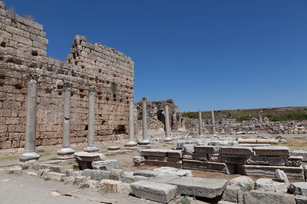 Antické ruiny perge Turecko — Stock fotografie