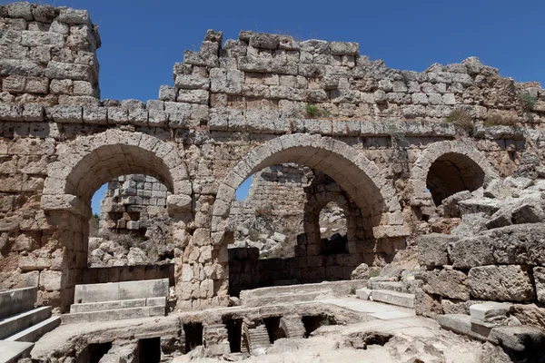Ruines antiques Perge Turquie — Photo