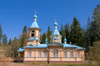 Great monasteries of Russia. Island Valaam. The church at the Gethemane Skete clipart