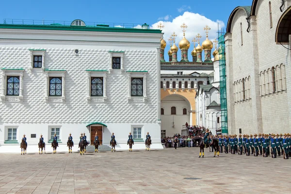 stock image MOSCOW - JUNE 30: Parade of presidential guards on June 30, 2012 in Moscow, Russia.