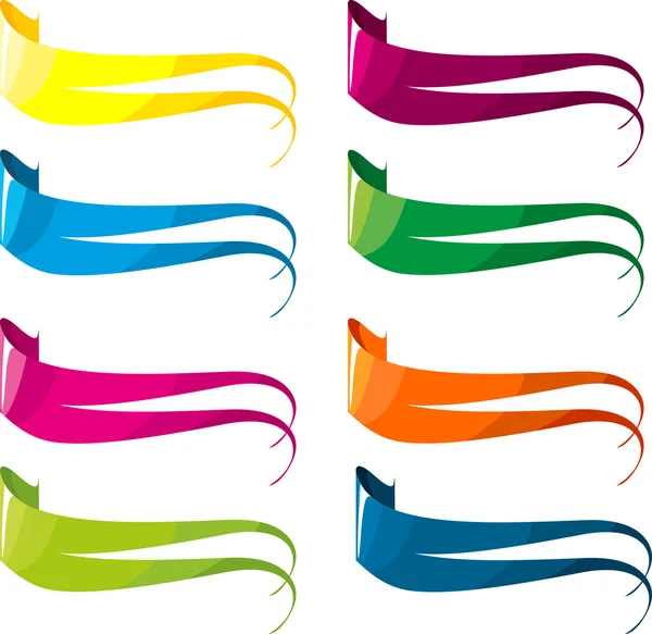 Festive ribbon banners — Stock Vector